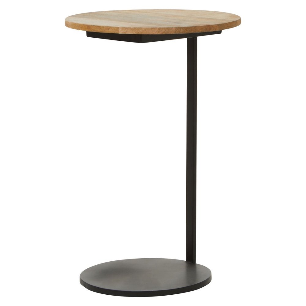 Olivia's Coral Side Table in Black & Natural