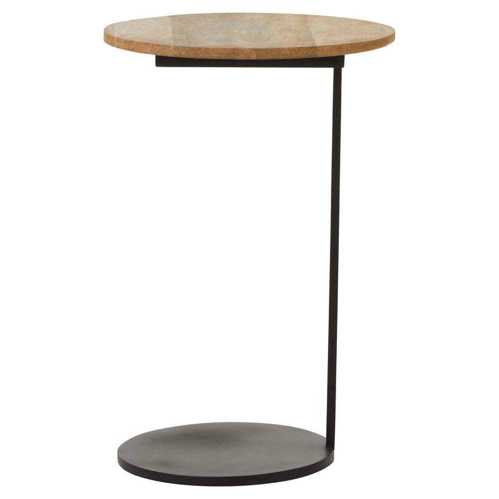 Olivia's Coral Side Table in Black & Natural