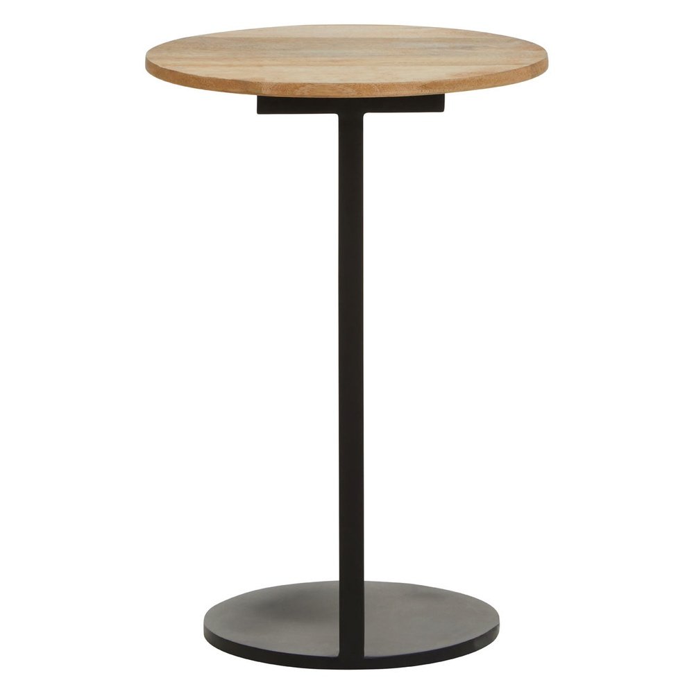 Olivia's Coral Side Table in Black & Natural