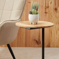 Olivia's Coral Side Table in Black & Natural