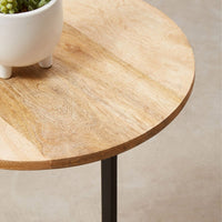 Olivia's Coral Side Table in Black & Natural