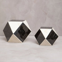 Olivia's Donall Large Diamond Trinket Box in Black & White