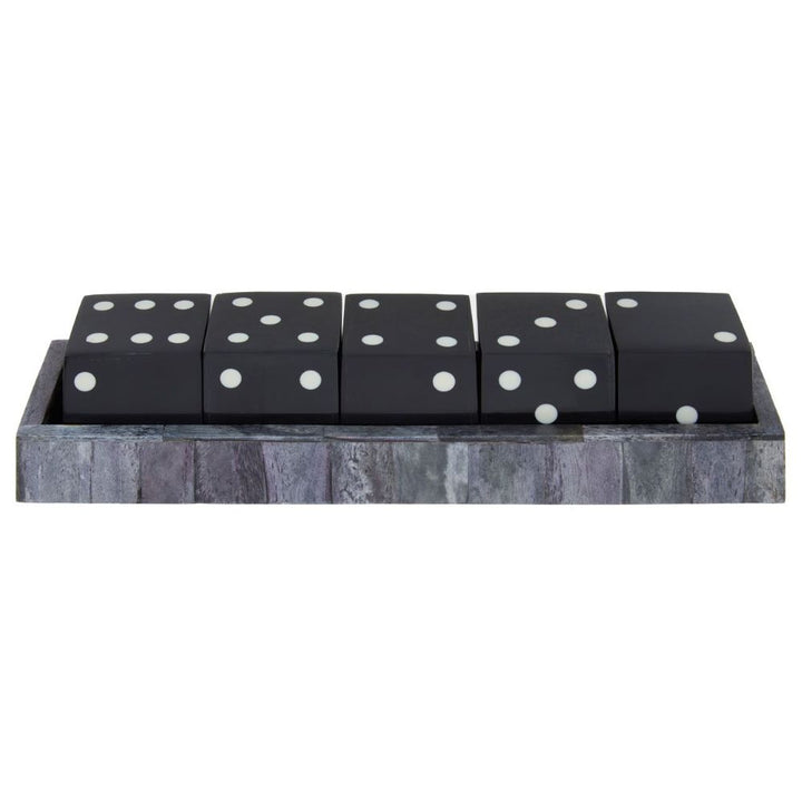 Thornton Games Dice Set - Grey Bone & Black Premier 1