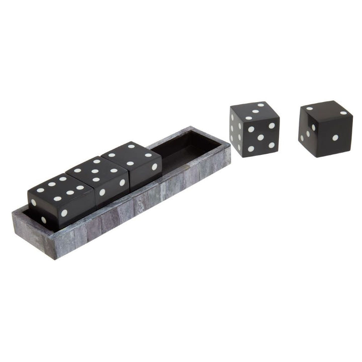 Thornton Games Dice Set - Grey Bone & Black Premier 2