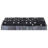 Olivia's Thornton Games Dice Set in Grey Bone with Black Dice