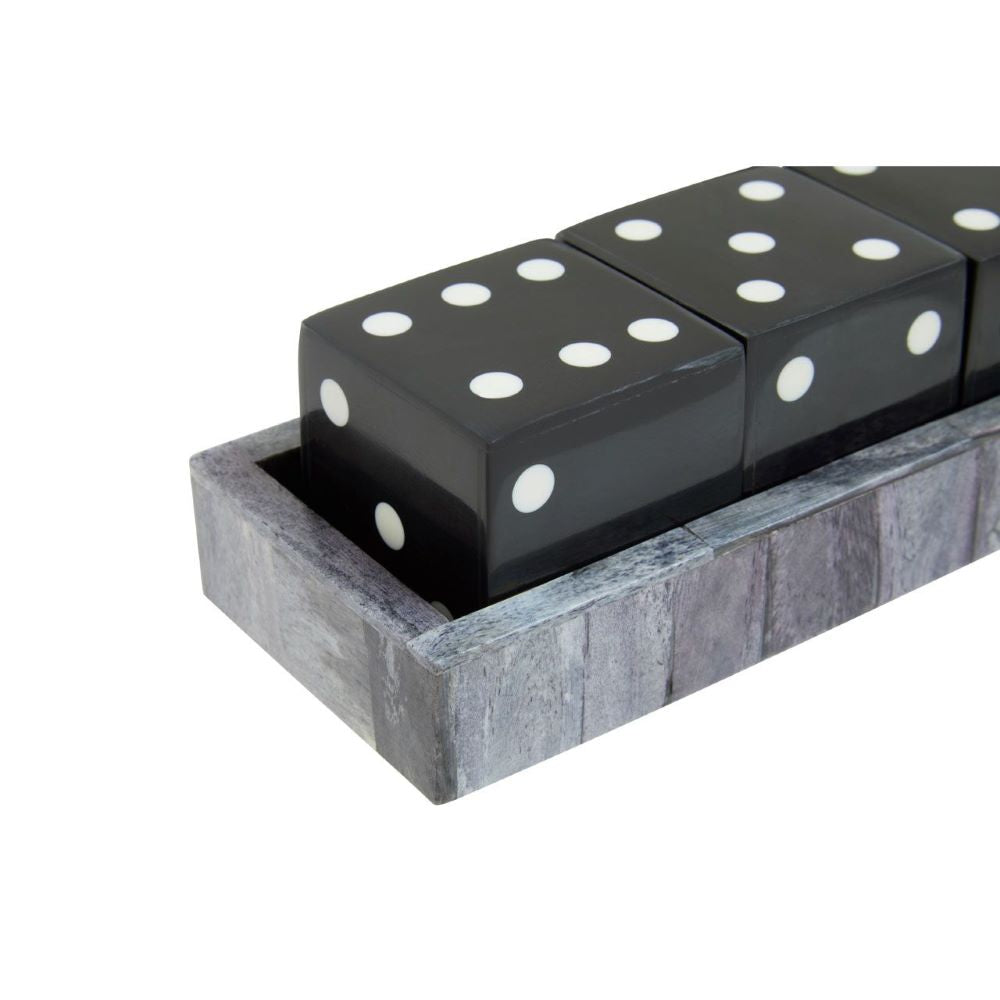 Thornton Games Dice Set - Grey Bone & Black Premier 3