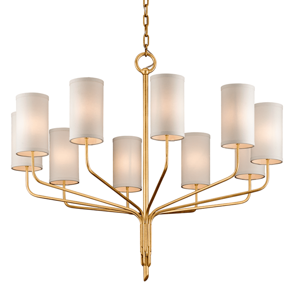 Hudson Valley Lighting Juniper Chandelier in Textured Gold Leaf