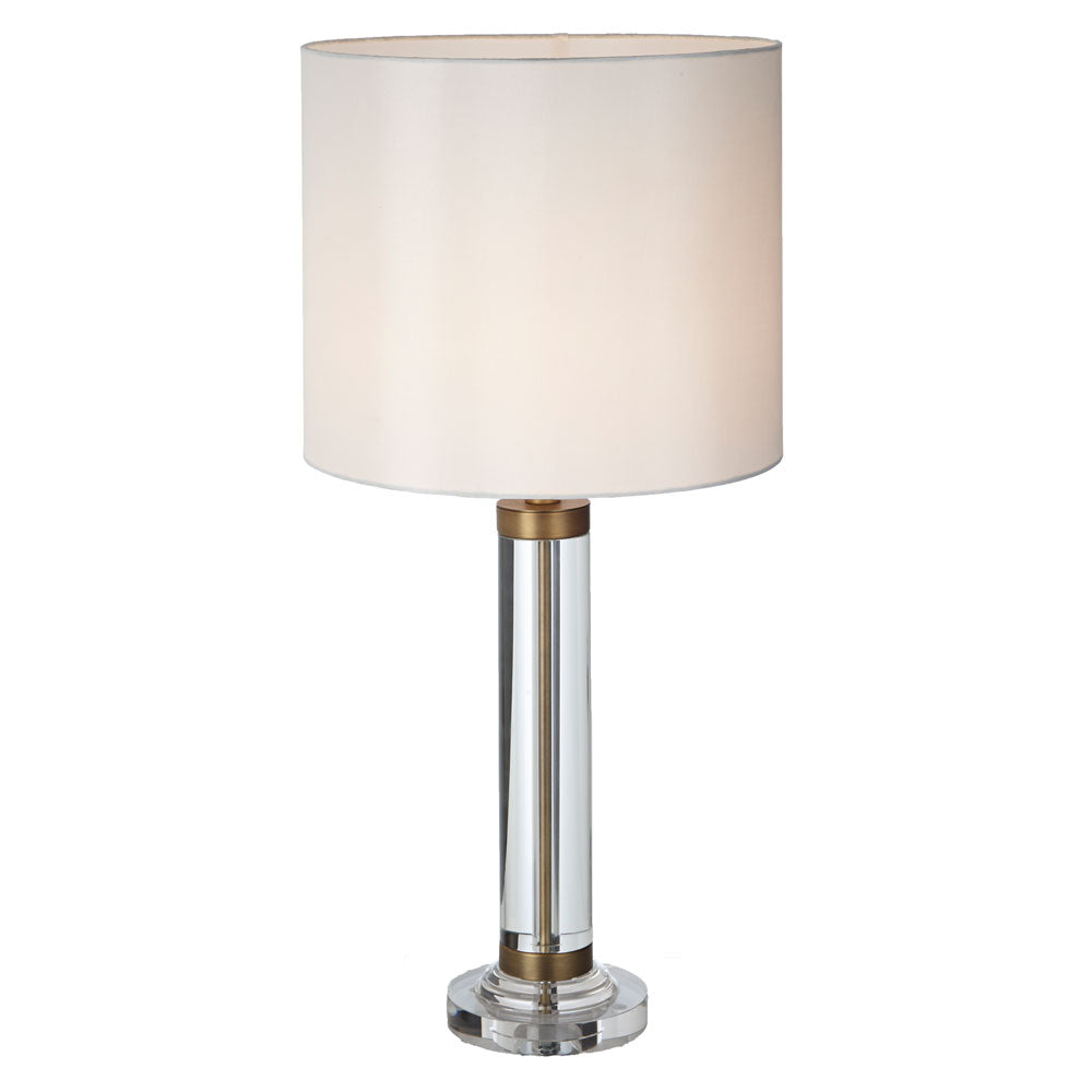 RV Astley Dale Crystal Antique Brass Finish Table Lamp