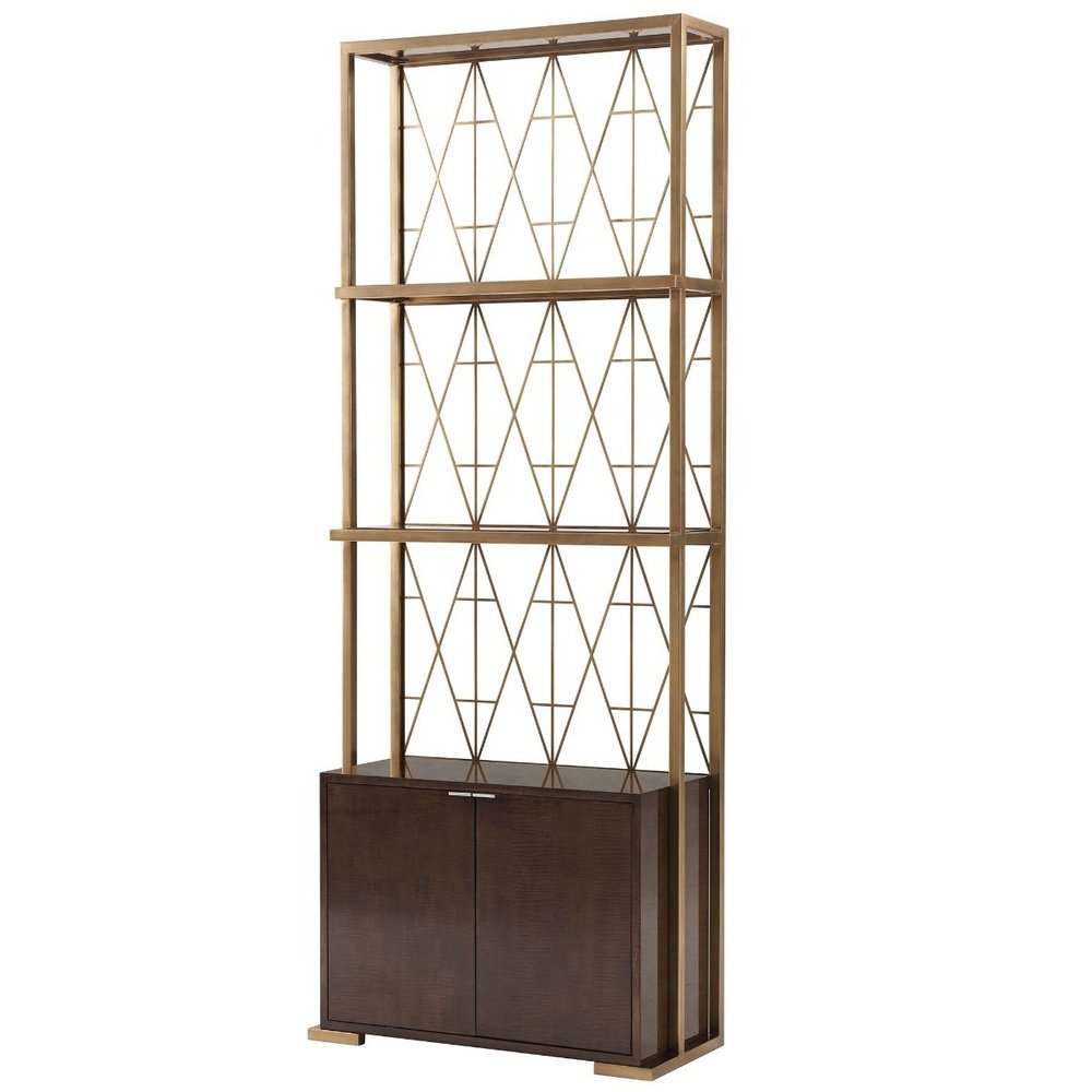 Theodore Alexander Iconic Shelving Unit with Cabinet