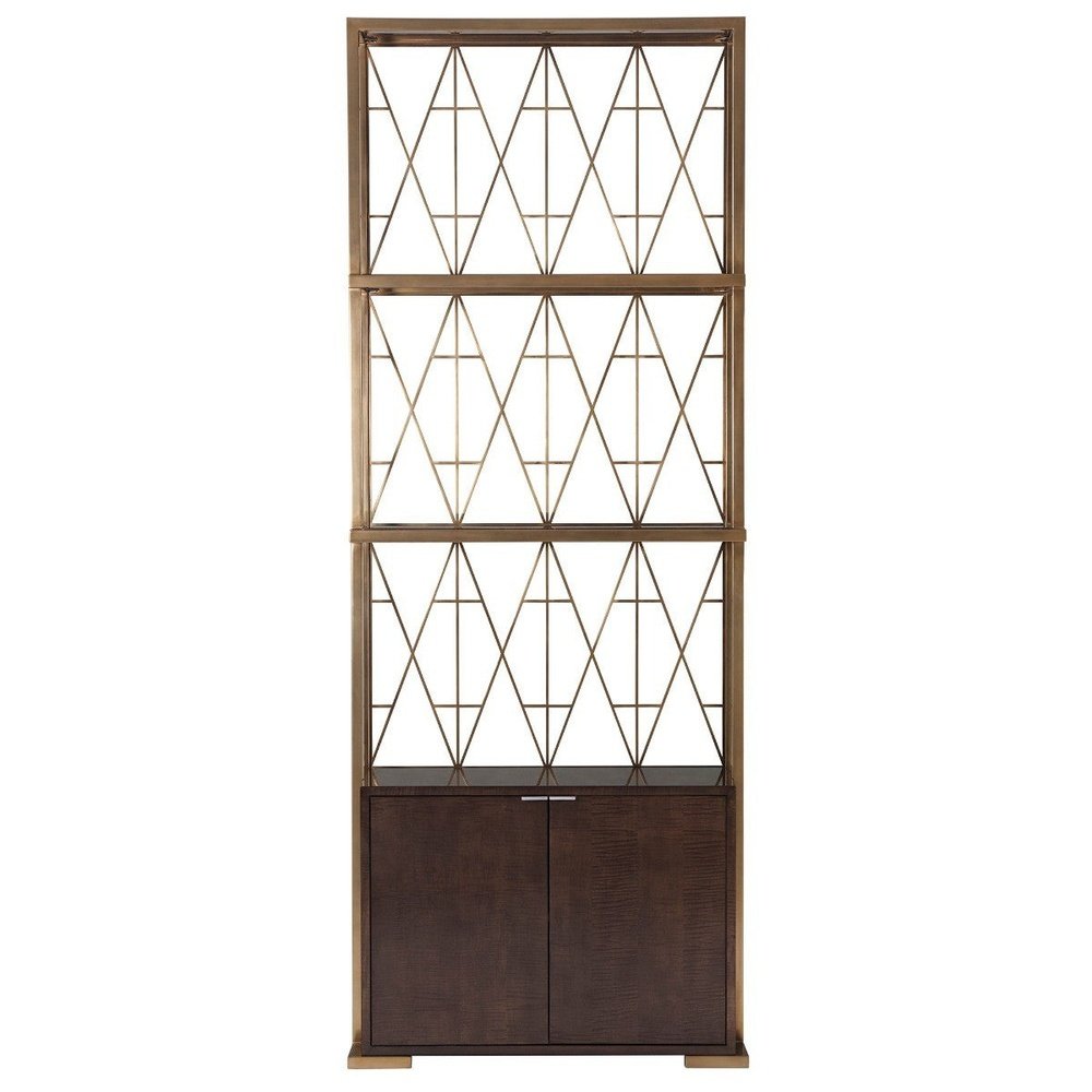 Theodore Alexander Iconic Shelving Unit with Cabinet