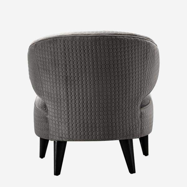 Andrew Martin Eaves Grey Circles Textured Chair-AndrewMartin-Olivia's
