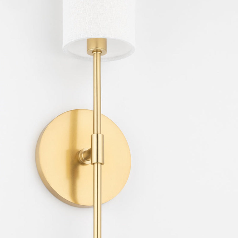 Hudson Valley Lighting Olivia 1 Light Wall Sconce in Aged Brass