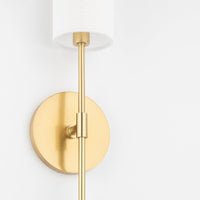 Hudson Valley Lighting Olivia 1 Light Wall Sconce in Aged Brass