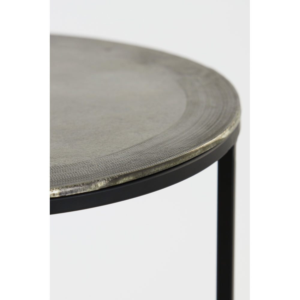  Light & Living-Light & Living Set of 2 Talca Side Table Antique & Raw Lead-Grey 069 