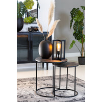 Light & Living Set of 2 Talca Side Tables in Black