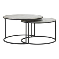 Light & Living Set of 2 Talca Coffee Table Nickel