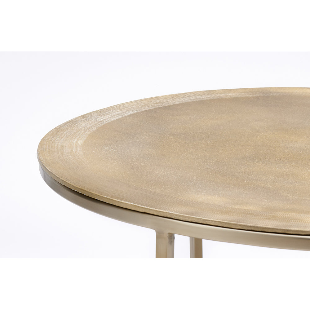 Light & Living Set of 2 Talca Coffee Table in Light Gold