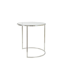 Light & Living Set of 2 Duarte Side Table Nickel And Glass