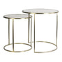Light & Living Set of 2 Duarte Side Table Brown And Light Gold