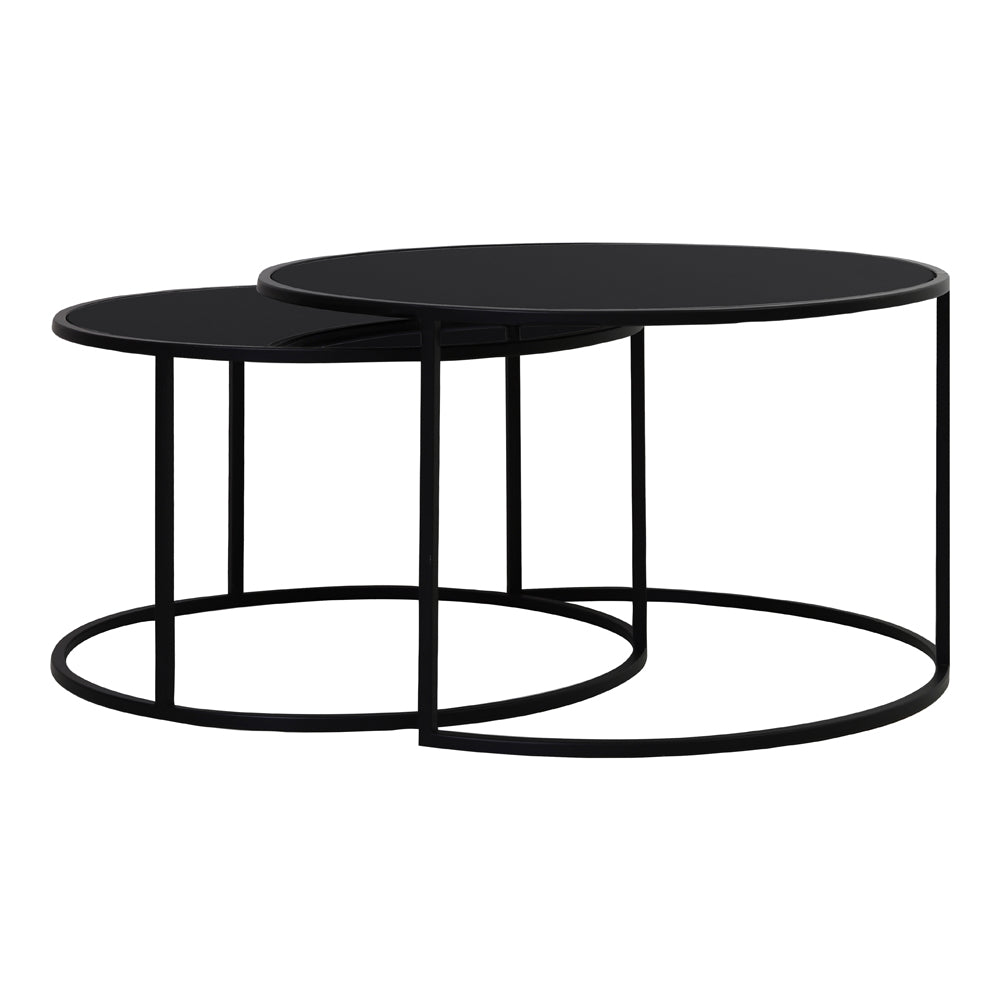 Light & Living Set of 2 Duarte Coffee Table Black