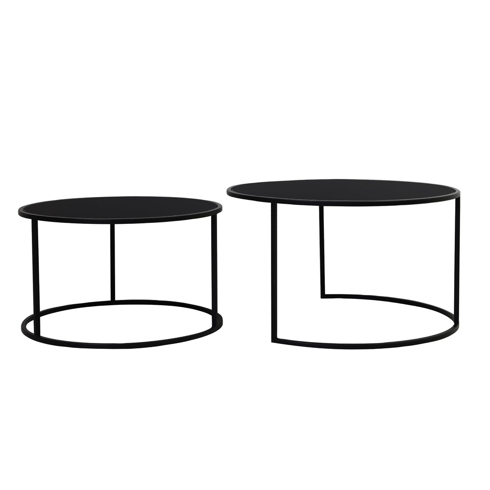 Light & Living Set of 2 Duarte Coffee Table Black