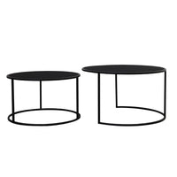 Light & Living Set of 2 Duarte Coffee Table Black