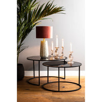 Light & Living Set of 2 Duarte Coffee Table Black