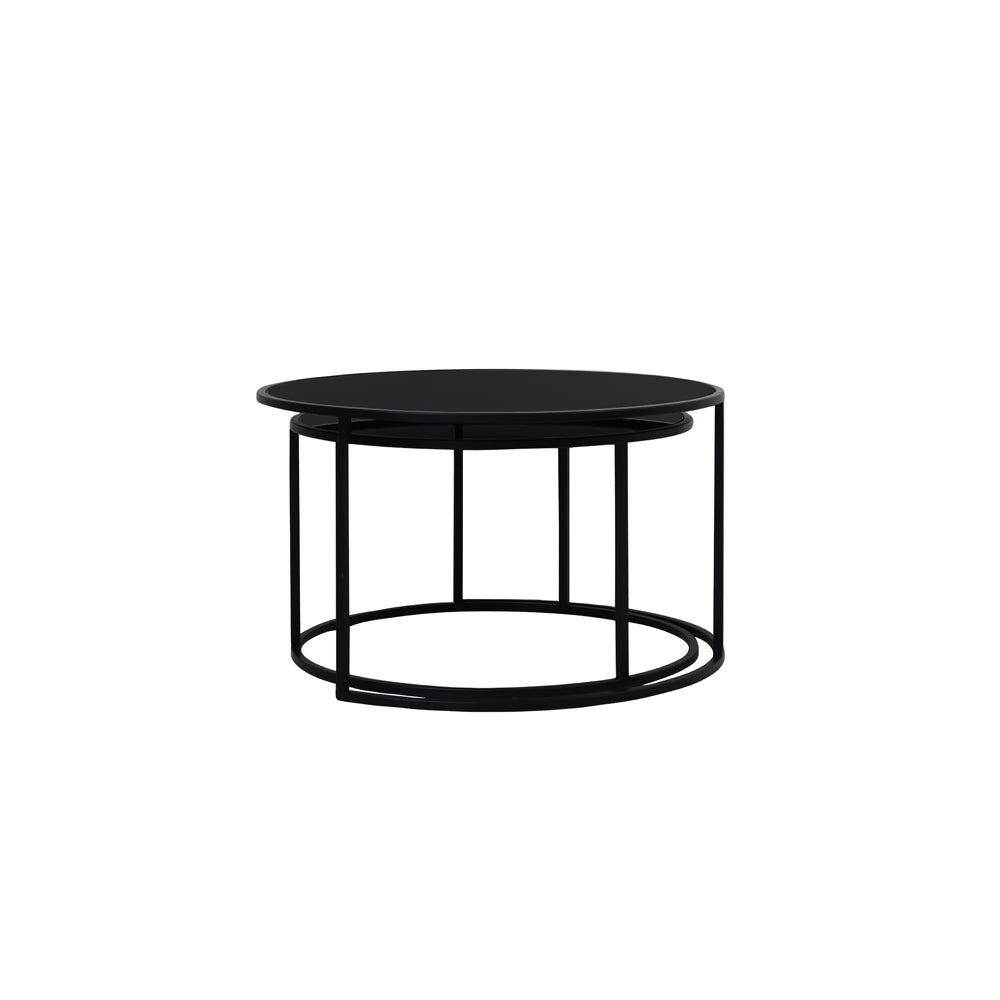 Light & Living Set of 2 Duarte Coffee Table Black