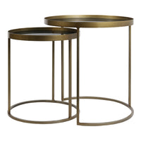 Light & Living Set of 2 Talek Side Table Ant Bronze And Dark Bronze