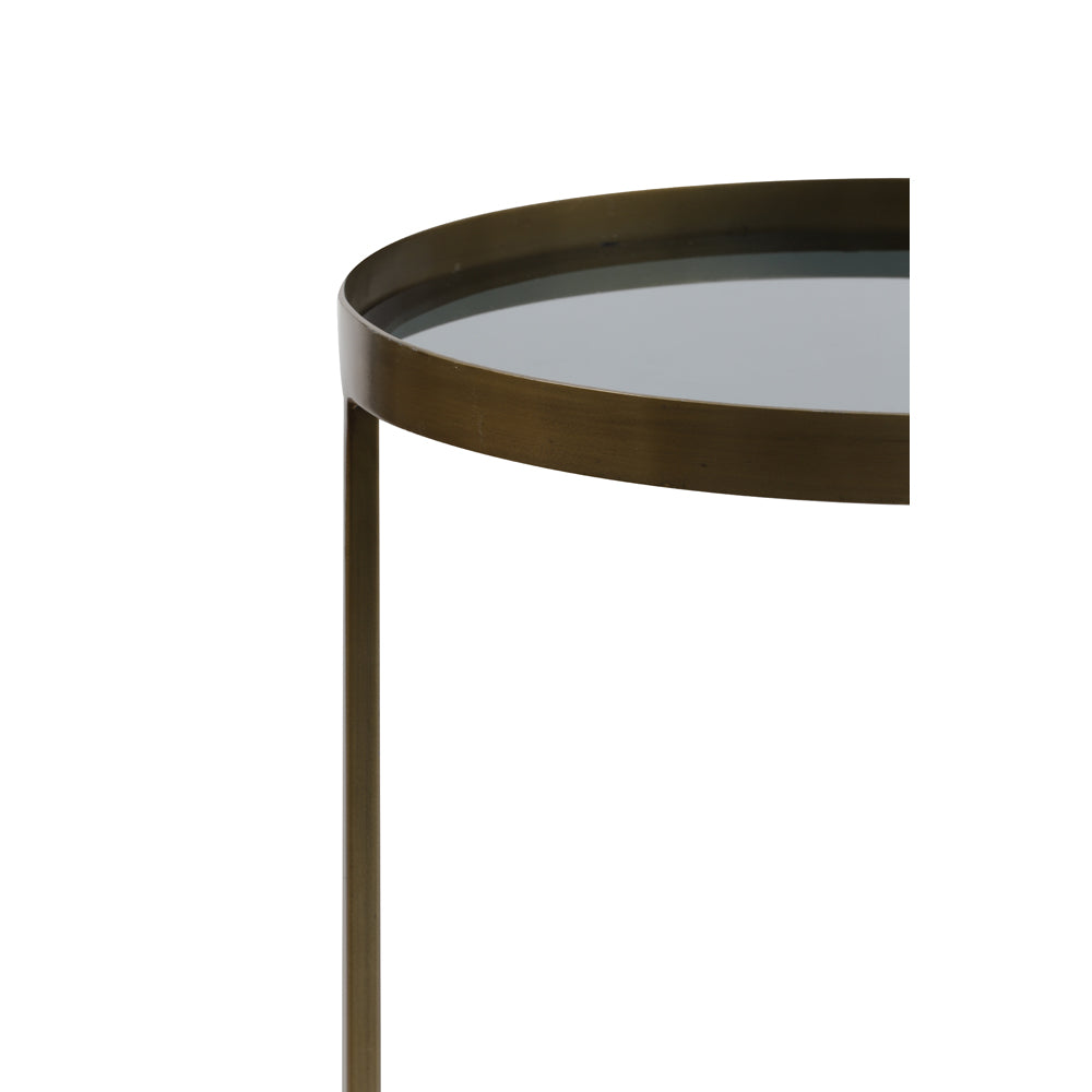 Light & Living Set of 2 Talek Side Table Ant Bronze And Dark Bronze