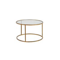 Light & Living Set of 2 Duarte Low Side Table Gold