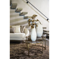 Light & Living Set of 2 Duarte Coffee Tables in Champagne Gold