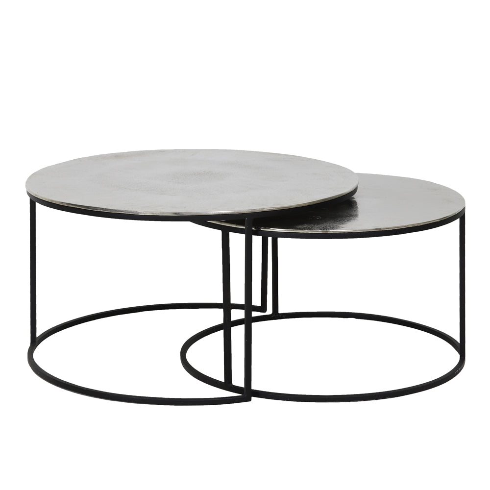 Light & Living Set of 2 Thizas Coffee Table Matt Black