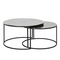 Light & Living Set of 2 Thizas Coffee Table Matt Black