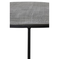 Light & Living Set of 2 Rengo Side Table Texture in Black And Bronze