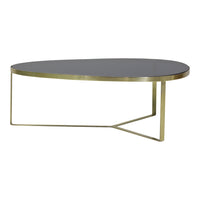 Light & Living Turbi Coffee Table Glass Black And Matt Bronze