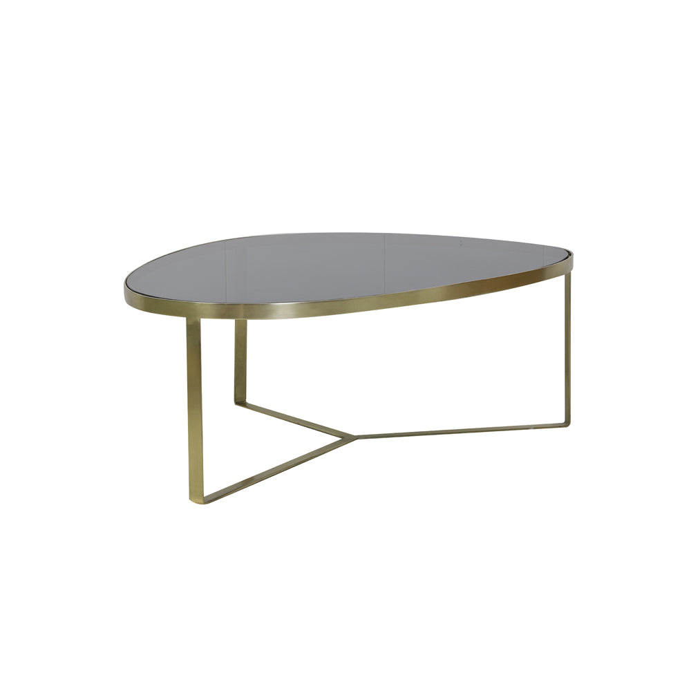 Light & Living Turbi Coffee Table Glass Black And Matt Bronze