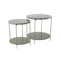 Light & Living Set of 2 Besot Side Table Green