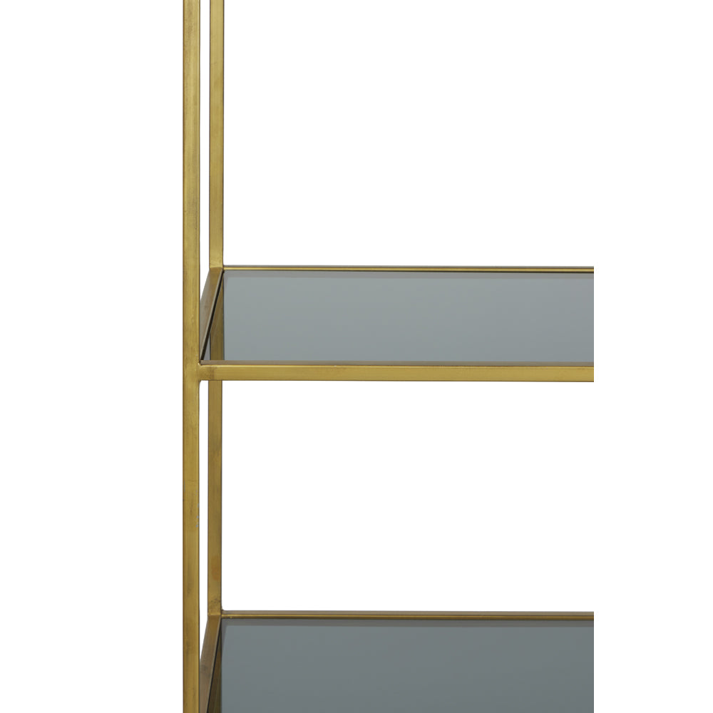 Light & Living Mariki 5 Layer Wide Display Cabinet Gold