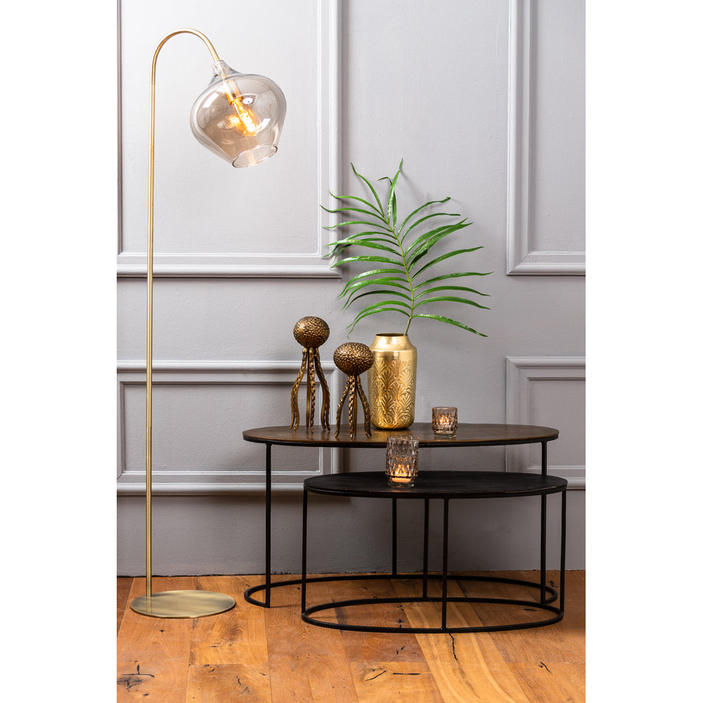  Light & Living-Light & Living Set of 2 Paxson Side Table Ant Bronze And Dark Bronze-Bronze 653 