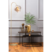 Light & Living Set of 2 Paxson Side Table Ant Bronze And Dark Bronze