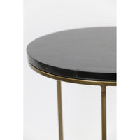 Light & Living Set of 2 Sobrina Side Table Black Agate And Ant Bronze