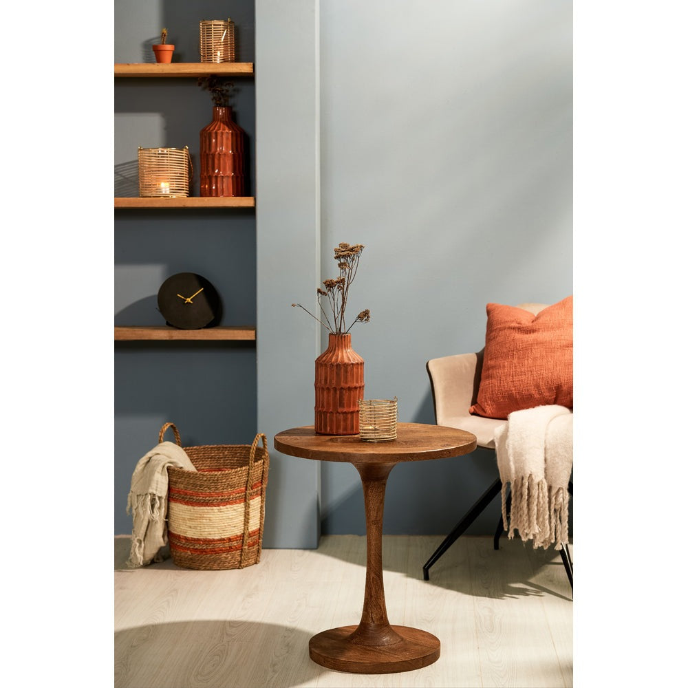 Light & Living Bicaba Side Table Matt Dark Brown