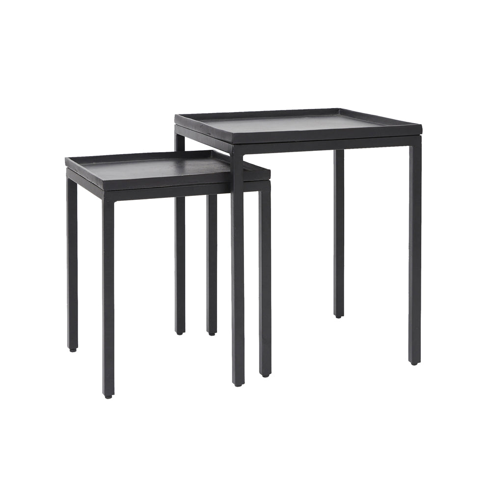 Light & Living Set of 2 Kendra Side Table Matt Black