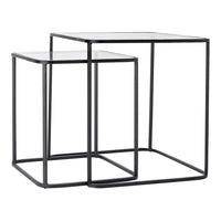 Light & Living Set of 2 Lofti Side Table Matt Black