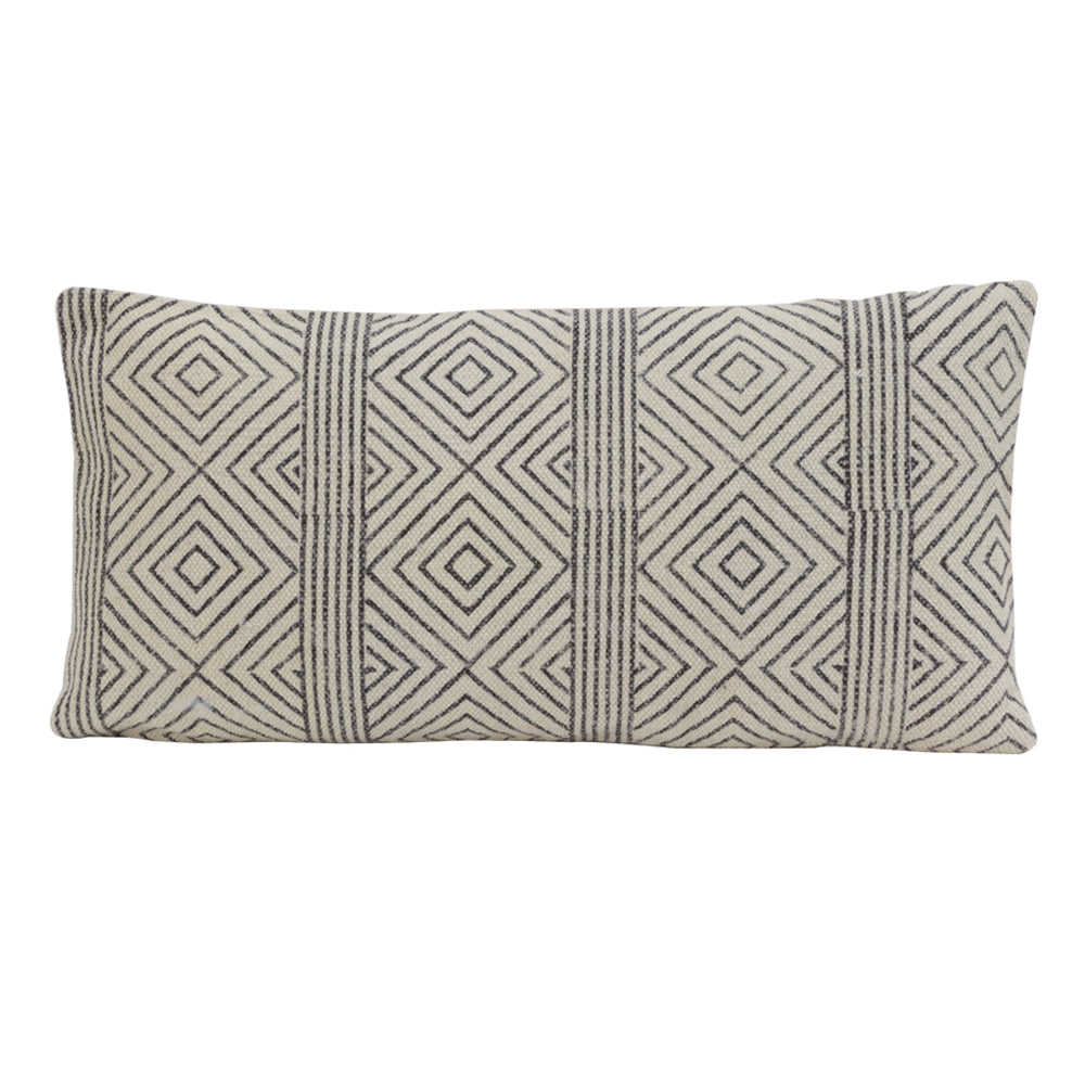 Light & Living Damili Rhombus Print Cushion in Neutral Tones
