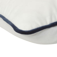 Andrew Martin Pelham Milk Cushion with Denim Piping