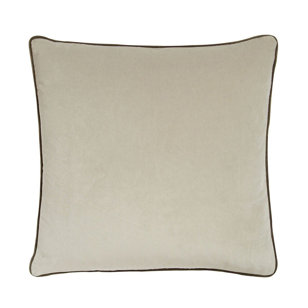Andrew Martin Pelham Stone Cushion with Taupe Piping