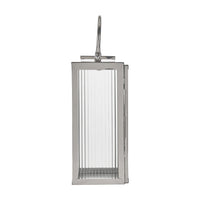 Olivia's Otterly Large Lantern with Ribbed Glass in Shiny Nickel