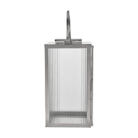 Olivia's Otterly Small Lantern with Ribbed Glass in Shiny Nickel